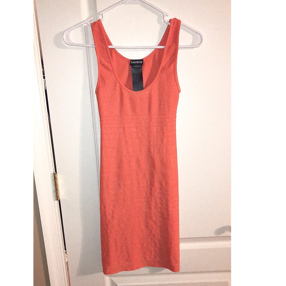 Bebe orange bodycon dress